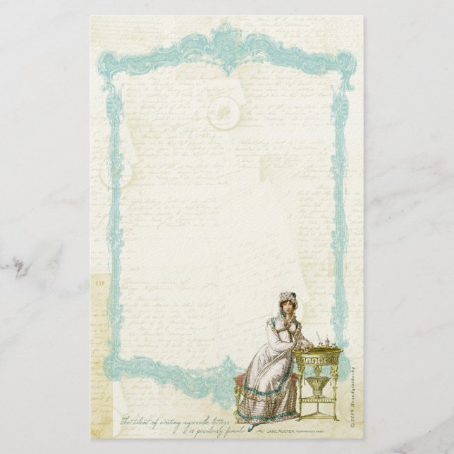 Jane Austen citationsteckenbrevpapper III Brevpapper (Framsida)