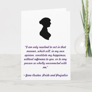 Jane Austen citationsteckenkort Kort