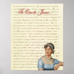 Jane Austen citationsteckenpride och fördom, Emma, Poster