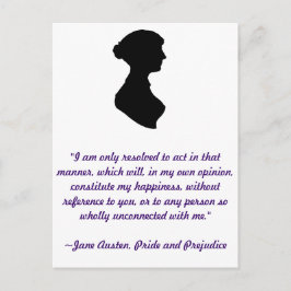 Jane Austen citationsteckenvykort Vykort