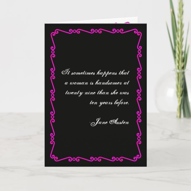 Jane Austen Citen Birthday Card ANPASSAD Kort (Framsida)