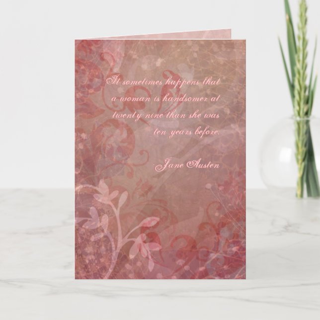 Jane Austen Citen Birthday Card ANPASSAD Kort (Framsida)