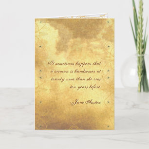 Jane Austen Citen Birthday Card ANPASSAD Kort