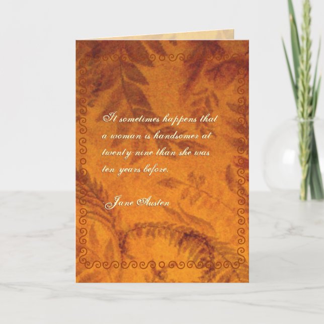 Jane Austen Citen Birthday Card ANPASSAD Kort (Framsida)