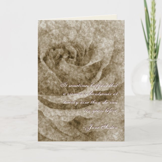 Jane Austen Citen Birthday Card ANPASSAD Kort (Framsida)