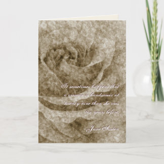 Jane Austen Citen Birthday Card ANPASSAD Kort