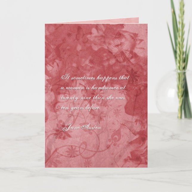 Jane Austen Citen Birthday Card ANPASSAD Kort (Framsida)