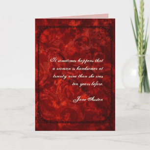Jane Austen Citen Birthday Card ANPASSAD Kort