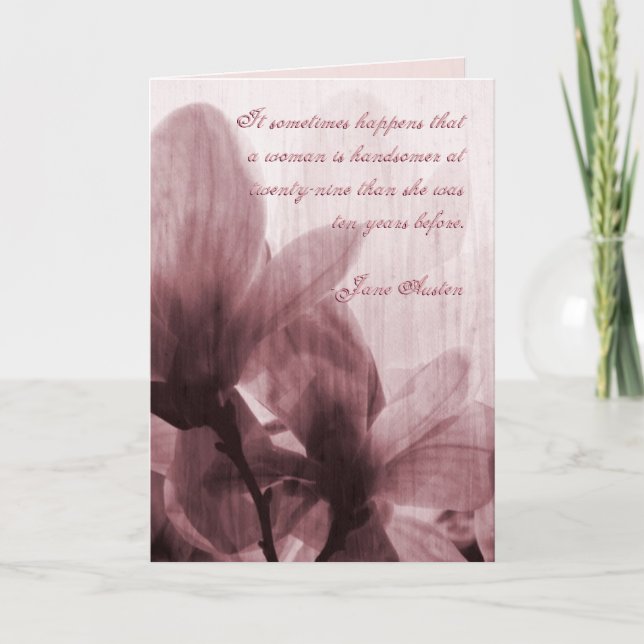 Jane Austen Citen Birthday Card ANPASSAD Kort (Framsida)