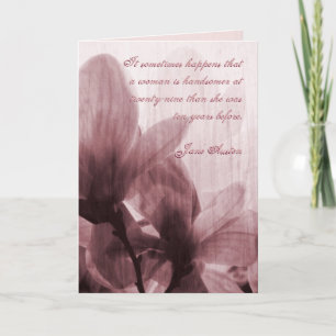 Jane Austen Citen Birthday Card ANPASSAD Kort