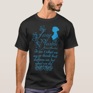 Jane Austen Cites Bok Klubb Fläkt Vintage Romantic T Shirt