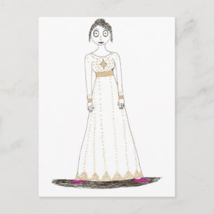 Jane Austen Creepy Guld Vykort