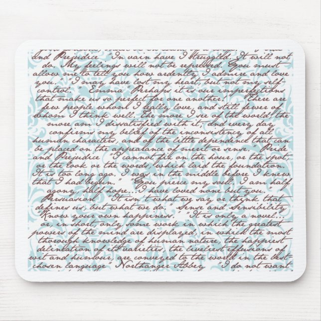 Jane Austen damast Musmatta (Framsidan)