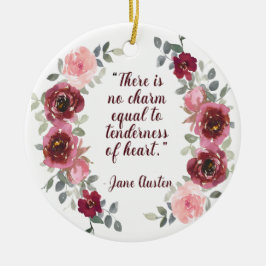 Jane Austen Det finns ingen Charm Quote-jul Julgransprydnad Keramik