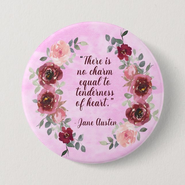 Jane Austen Det finns ingen Charm Quote-knapp Knapp (Framsida)