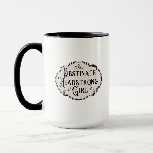 Jane Austen Egensinnig och envis flicka Mugg (Vänster)