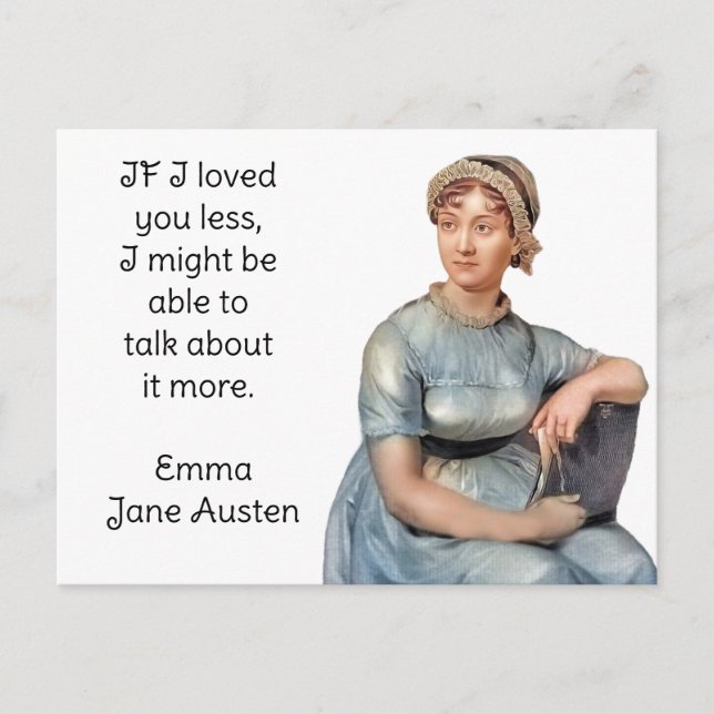 Jane Austen Emma citat Vykort (Framsida)