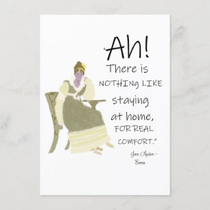 Jane Austen Emma Home Comforts Quote Inbjudningar