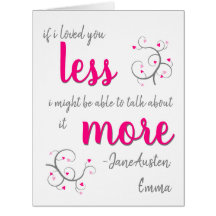 Jane Austen Emma Valentines kort