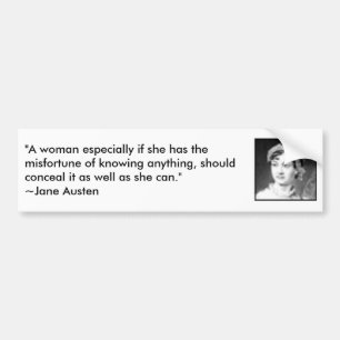 jane_austen "en kvinna, om speciellt hon har… bildekal