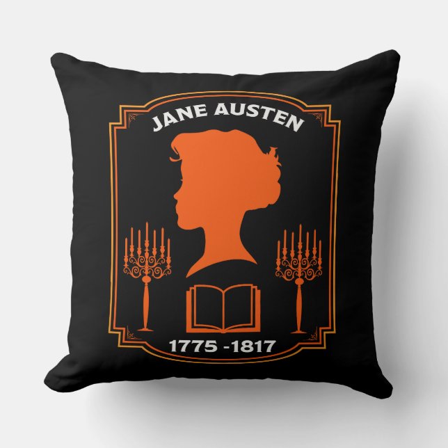 Jane Austen engelsk romanförfattare Kudde (Framsida)