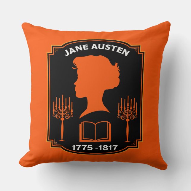 Jane Austen engelsk romanförfattare Kudde (Framsida)