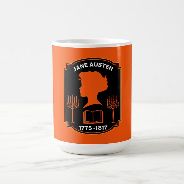 Jane Austen engelsk romanförfattare Magisk Mugg (Center)