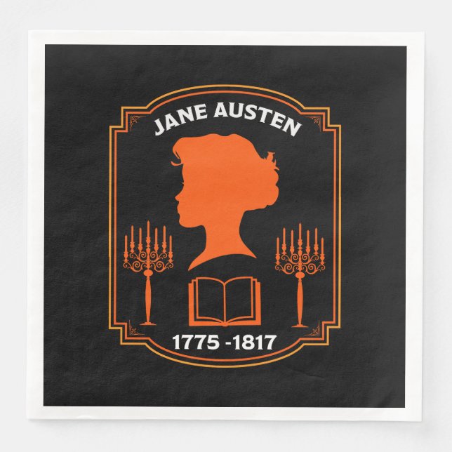 Jane Austen English Novelist Pappersservett (Framsida)