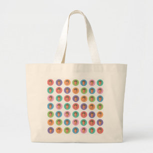 Jane Austen Färg Tote Bag Jumbo Tygkasse