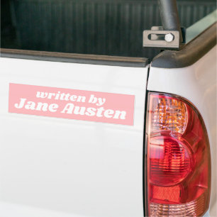Jane Austen Favorite Author Girly Pastel Rosa Bildekal