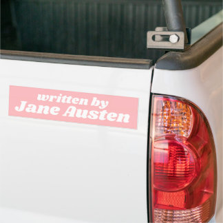 Jane Austen Favorite Author Girly Pastel Rosa Bildekal