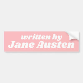 Jane Austen Favorite Author Girly Pastel Rosa Bildekal