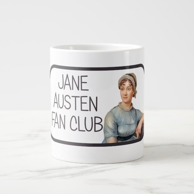 Jane Austen Fläkt Klubb Jumbo Mugg (Framsidan)