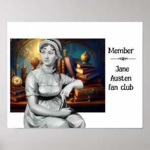 Jane Austen fläkt klubb Poster