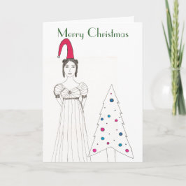 Jane Austen-flicka, julhatt, Christm.. Helgkort