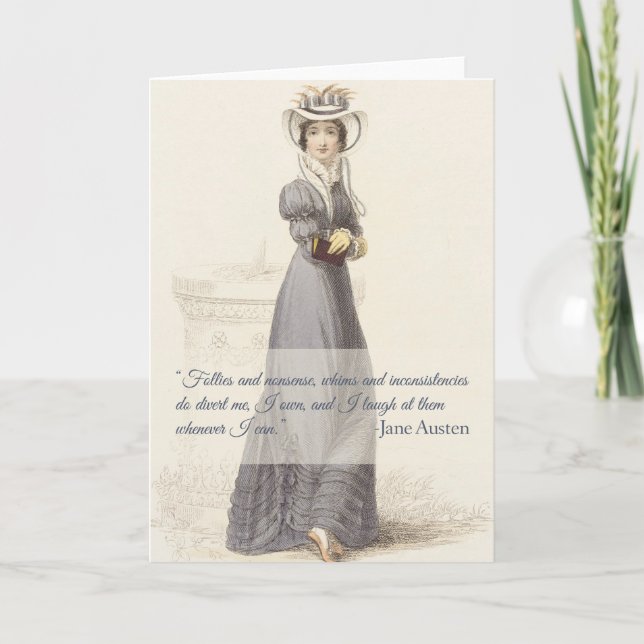 Jane Austen Follies-citattort Kort (Framsida)