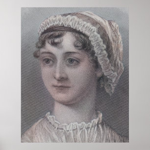Jane Austen - Författare Poster