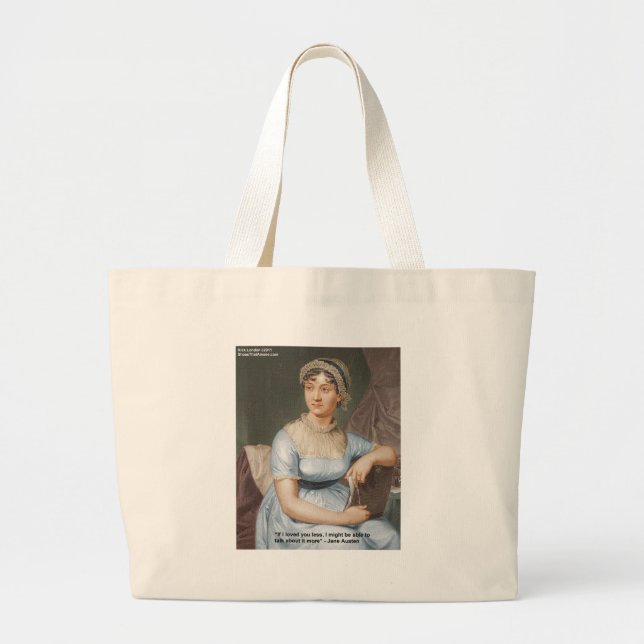 Jane Austen förlorade mindre citat på gåvor och ko Jumbo Tygkasse (Framsidan)