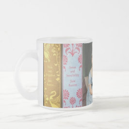 Jane Austen Frosted Glass Coffee Mug Frostad Glasmugg