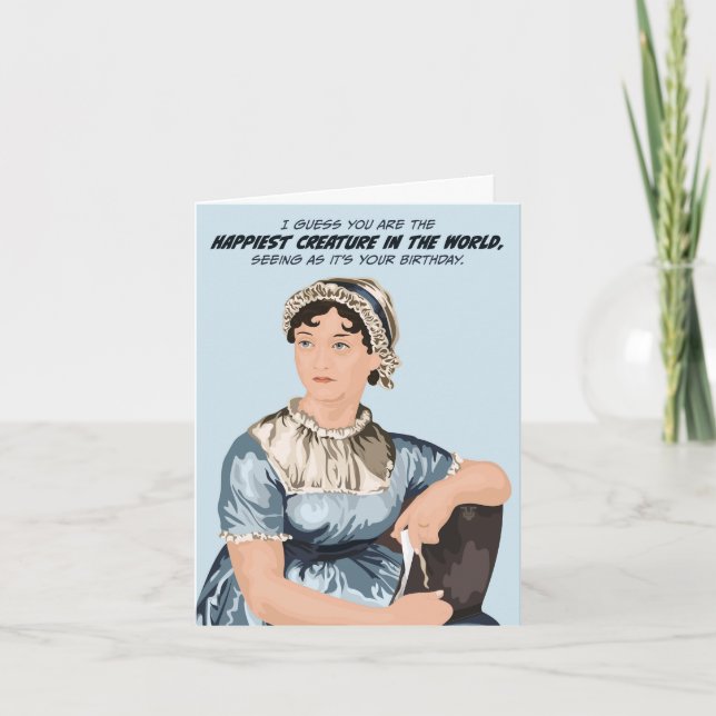 Jane Austen Grattis på födelsedagen Greeting Card Kort (Framsida)