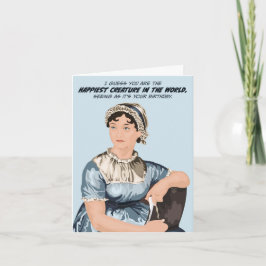 Jane Austen Grattis på födelsedagen Greeting Card Kort