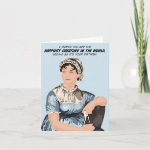 Jane Austen Grattis på födelsedagen Greeting Card Kort