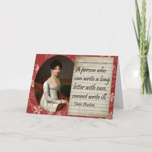 Jane Austen handstil inspirerad design Kort (Framsida)
