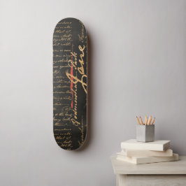 Jane Austen Handwrite Skateboard
