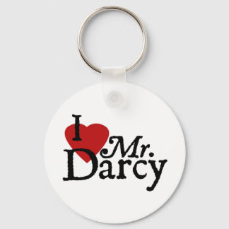 Jane Austen Heart Darcy Keychain Nyckelring