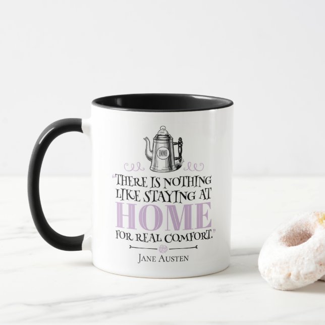 Jane Austen - Hem - Kaffepartiet Mugg (Med munk)