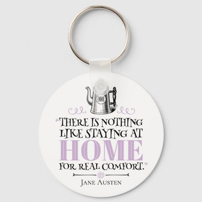 Jane Austen - Hem - Kaffepartiet Nyckelring (Framsida)