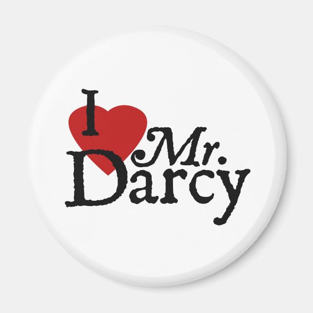 Jane Austen I KÄRLEK Mr Darcy Magnet (Framsidan)