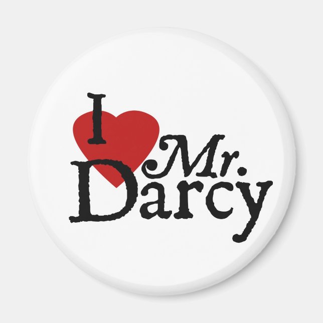 Jane Austen I KÄRLEK Mr Darcy Magnet (Framsidan)