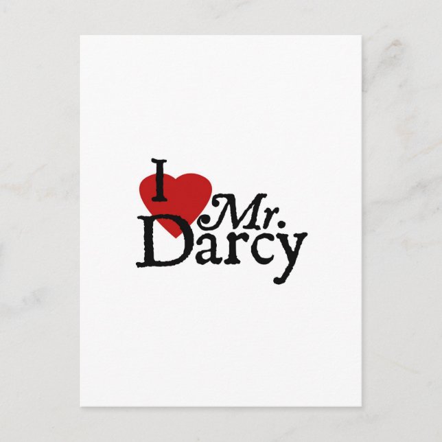 Jane Austen I KÄRLEK Mr Darcy Vykort (Framsida)